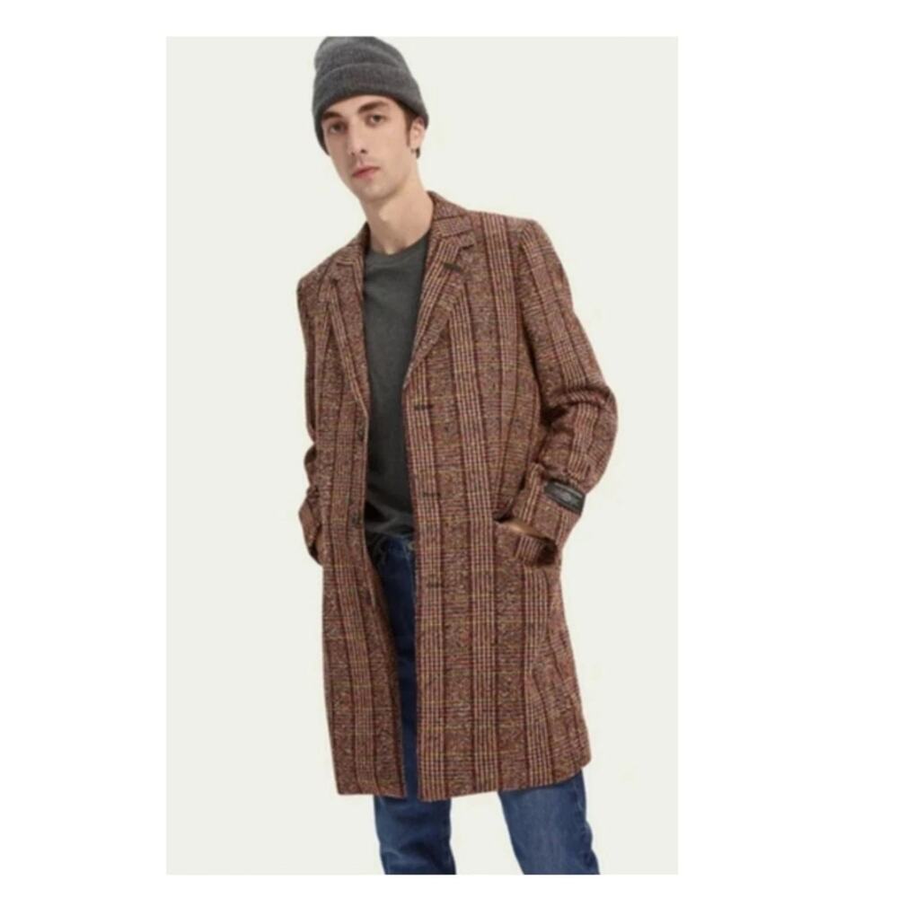 NEW Scotch & Soda Single Breasted Overcoat Size Medium